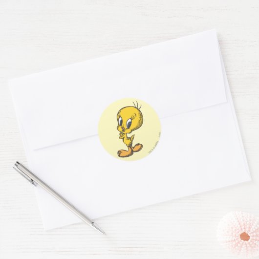 TWEETY™ Mooi Ronde Sticker (Envelop)