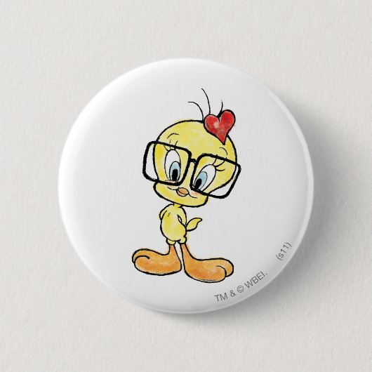 Tweety nerd ronde button 5,7 cm (Voorkant)
