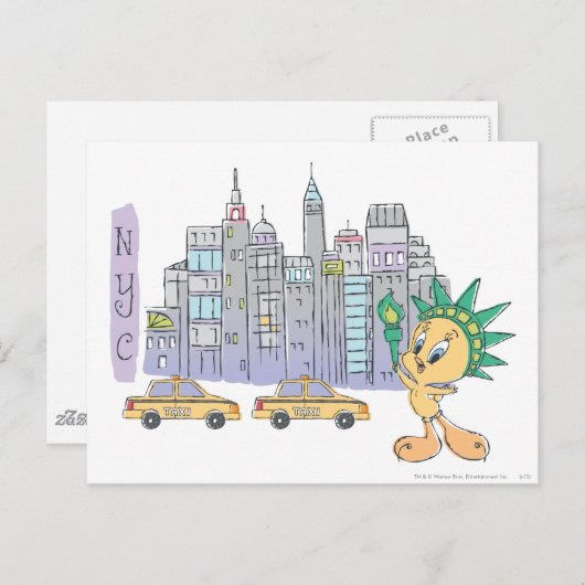 TWEETY™ NYC BRIEFKAART (Voorkant / Achterkant)