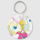 Tweety On Heart Sleutelhanger (Voorkant)
