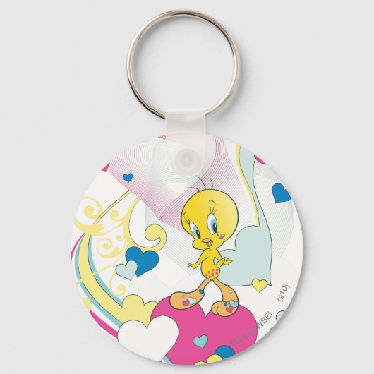 Tweety On Heart Sleutelhanger (Voorkant)