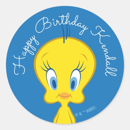 TWEETY™ | Onschuldige kleine vogel Ronde Sticker (Voorkant)
