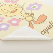 Tweety Pink Purple Flowers Sherpa Deken (3/4)