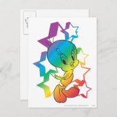 TWEETY™ Rainbow Stars Briefkaart (Voorkant / Achterkant)