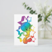 TWEETY™ Rainbow Stars Briefkaart (Staand voorkant)