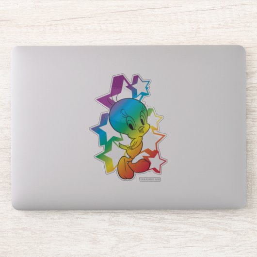 TWEETY™ Rainbow Stars Sticker (Computer)