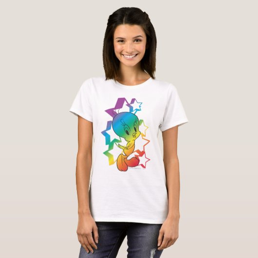 TWEETY™ Rainbow Stars T-shirt (Voorkant volledig)