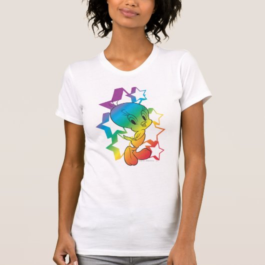 TWEETY™ Rainbow Stars T-shirt (Voorkant)