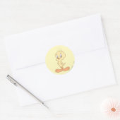 TWEETY™ Recht opstaan Ronde Sticker (Envelop)