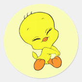 Tweety Ronde Sticker (Voorkant)