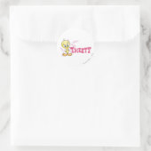 "TWEETY™" Roze Ronde Sticker (Tas)