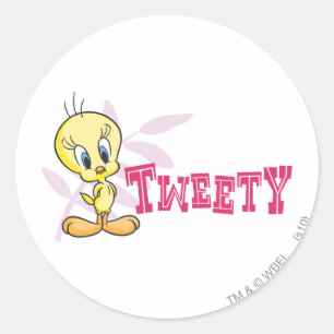 "TWEETY™" Roze Ronde Sticker