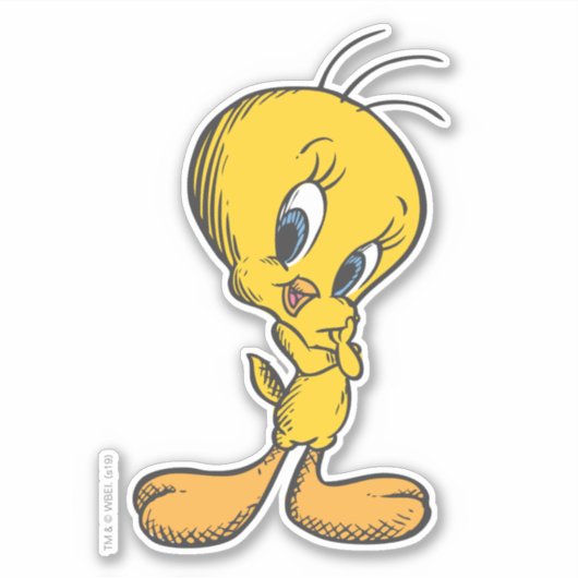 TWEETY™ Shy Sticker (Voorkant)