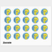 TWEETY™ | Slimme vogel Ronde Sticker (Vel)