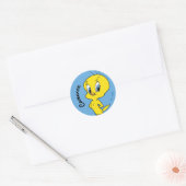 TWEETY™ | Slimme vogel Ronde Sticker (Envelop)