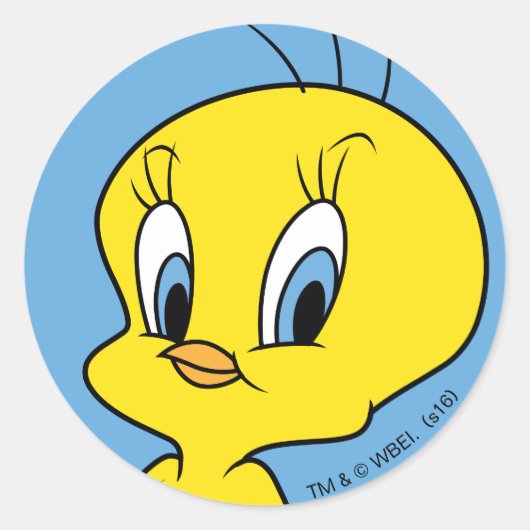 TWEETY™ | Sluwe Vogel Ronde Sticker (Voorkant)