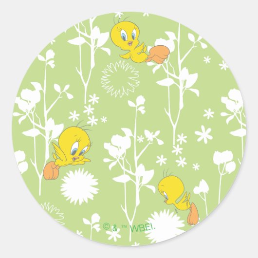 TWEETY™ Springtime Vibes Ronde Sticker (Voorkant)