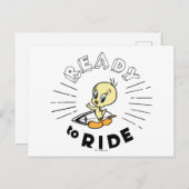 TWEETY™ Surfboard - klaar voor gebruik Briefkaart (Voorkant / Achterkant)