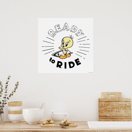 TWEETY™ Surfboard - klaar voor gebruik Poster (Keuken)