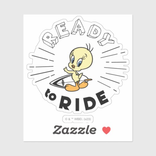 TWEETY™ Surfboard - klaar voor gebruik Sticker (Vel)