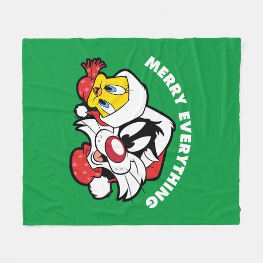 TWEETY™ & SYLVESTER™ "Alles goed" Fleece Deken (Voorkant (Horizontaal))
