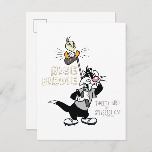 TWEETY™ & SYLVESTER™ Golfing - Nice Birdie Briefkaart (Voorkant / Achterkant)