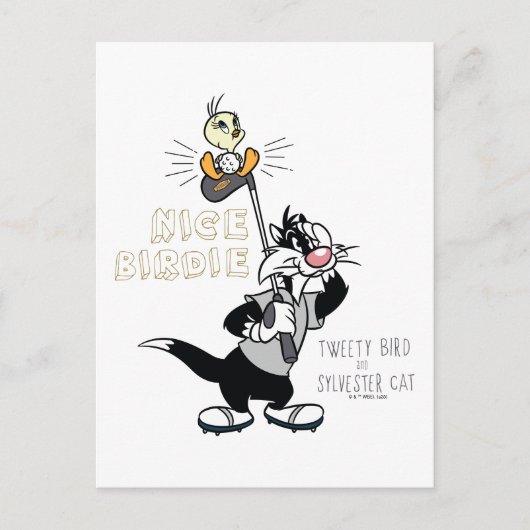TWEETY™ & SYLVESTER™ Golfing - Nice Birdie Briefkaart (Voorkant)