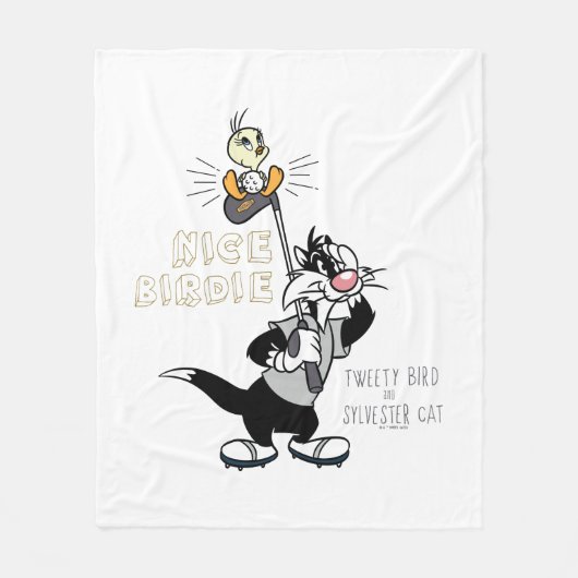 TWEETY™ & SYLVESTER™ Golfing - Nice Birdie Fleece Deken (Voorkant)