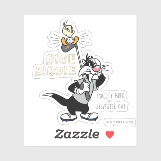 TWEETY™ & SYLVESTER™ Golfing - Nice Birdie Sticker (Vel)