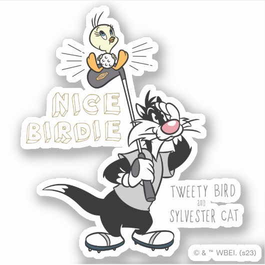 TWEETY™ & SYLVESTER™ Golfing - Nice Birdie Sticker (Voorkant)