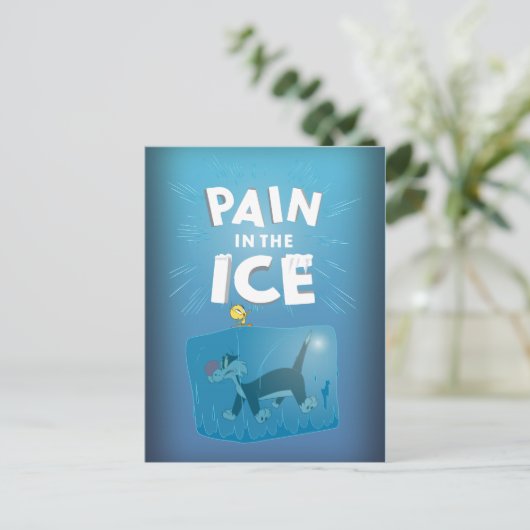 TWEETY™ & SYLVESTER™ "Pijn in ijs" Feestdagenkaart (Staand voorkant)