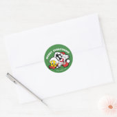 TWEETY™ & SYLVESTER™ "Prettig alles" Ronde Sticker (Envelop)