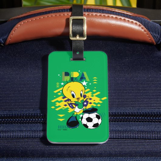 TWEETY™ Team Brazil Soccer Graphic Bagagelabel (Voorkant Insitu 2)