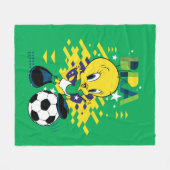 TWEETY™ Team Brazil Soccer Graphic Fleece Deken (Voorkant (Horizontaal))