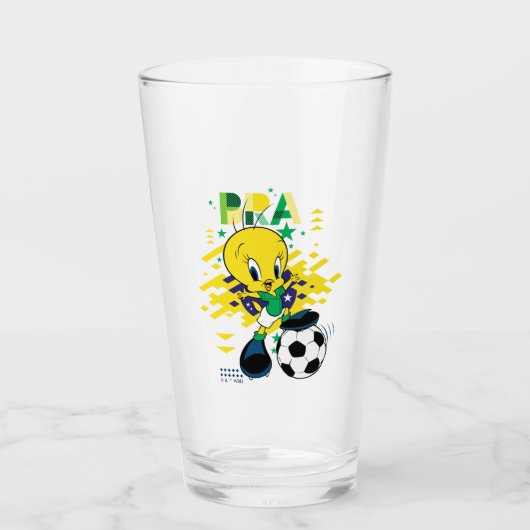 TWEETY™ Team Brazil Soccer Graphic Glas (Voorkant)