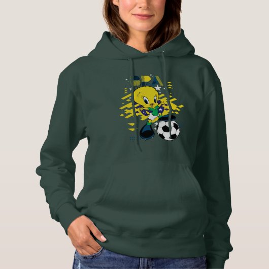 TWEETY™ Team Brazil Soccer Graphic Hoodie (Voorkant)