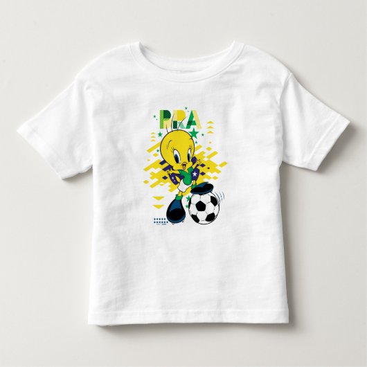TWEETY™ Team Brazil Soccer Graphic Kinder Shirts (Voorkant)