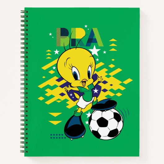 TWEETY™ Team Brazil Soccer Graphic Notitieboek (Voorkant)