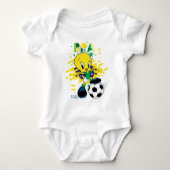 TWEETY™ Team Brazil Soccer Graphic Romper (Voorkant)