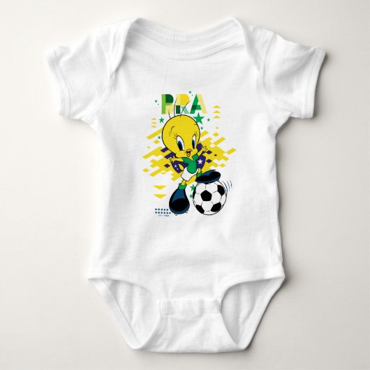 TWEETY™ Team Brazil Soccer Graphic Romper (Voorkant)