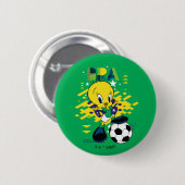 TWEETY™ Team Brazil Soccer Graphic Ronde Button 5,7 Cm (Voorkant /achterkant)