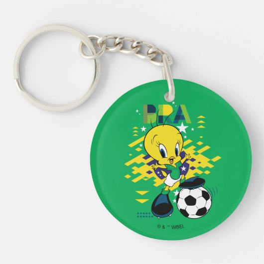 TWEETY™ Team Brazil Soccer Graphic Sleutelhanger (Voorkant)
