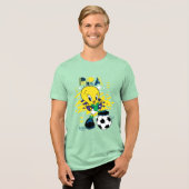 TWEETY™ Team Brazil Soccer Graphic Tri-Blend Shirt (Voorkant volledig)