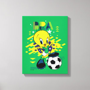 TWEETY™ Team Brazilië Voetbal Grafisch Canvas Afdruk