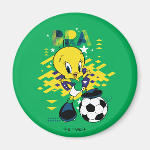 TWEETY™ Team Brazilië Voetbal Grafisch Magneet