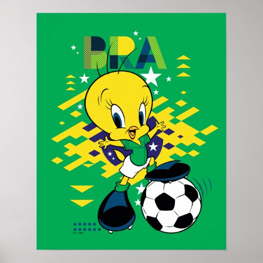 TWEETY™ Team Brazilië Voetbal Grafisch Poster (Voorkant)