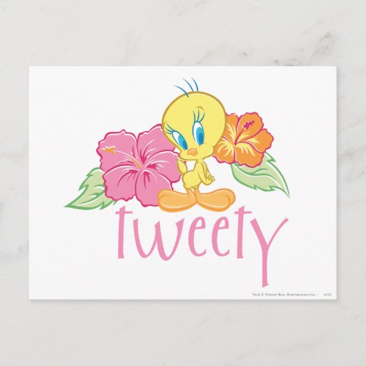 TWEETY™ Tropische bloemen Briefkaart (Voorkant)