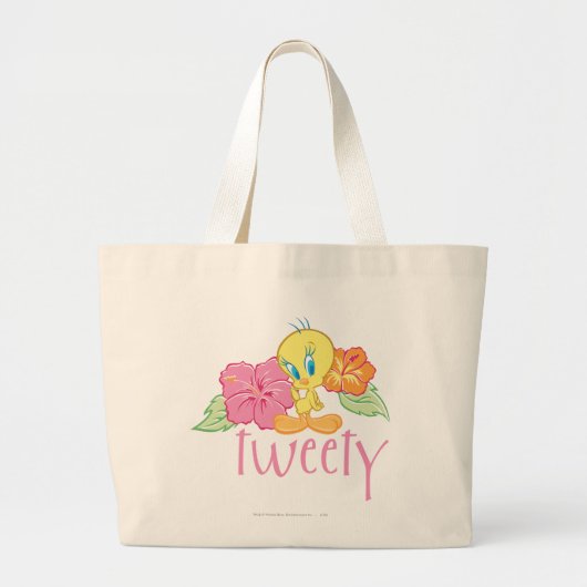 TWEETY™ Tropische bloemen Grote Tote Bag (Voorkant)