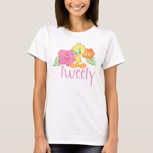 TWEETY™ Tropische bloemen T-shirt (Voorkant)