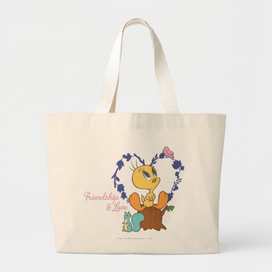 Tweety "Vriendschap en Liefde" Grote Tote Bag (Voorkant)